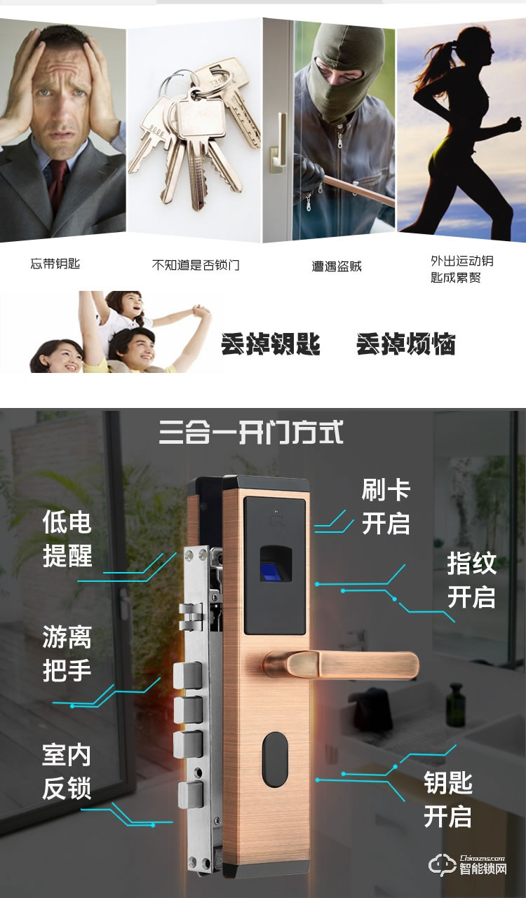安諾斯智能鎖 安諾斯智能密碼門鎖660指紋鎖