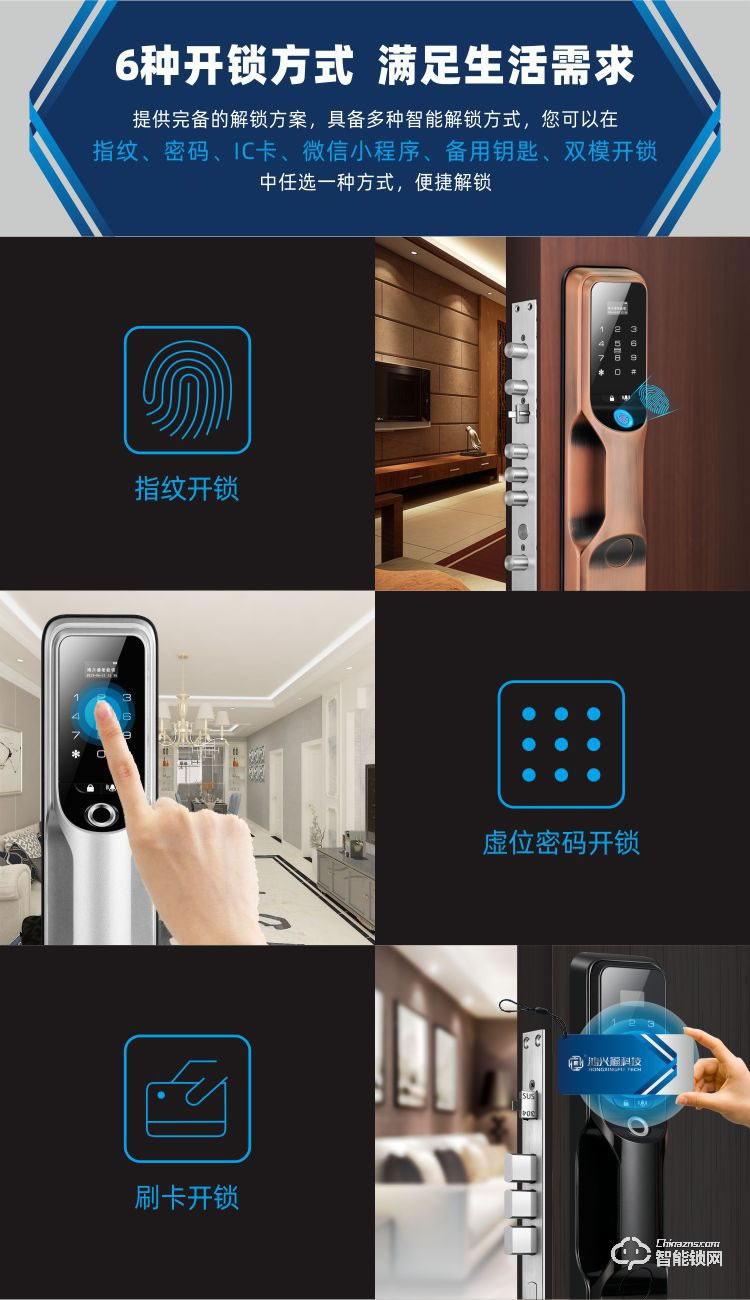 鴻興福智能鎖 A9002全自動智能指紋鎖