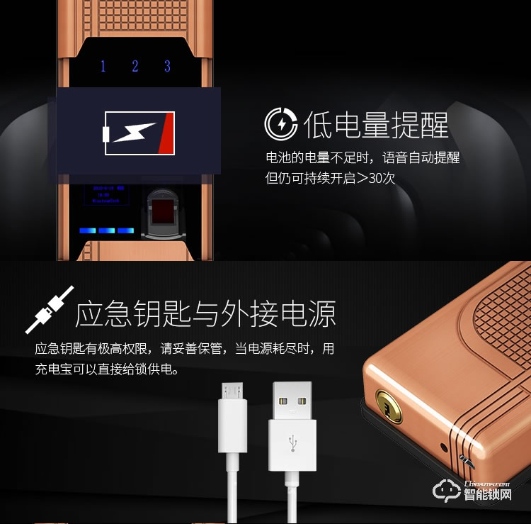 威士迪智能鎖 電子密碼大防盜門半導體鎖