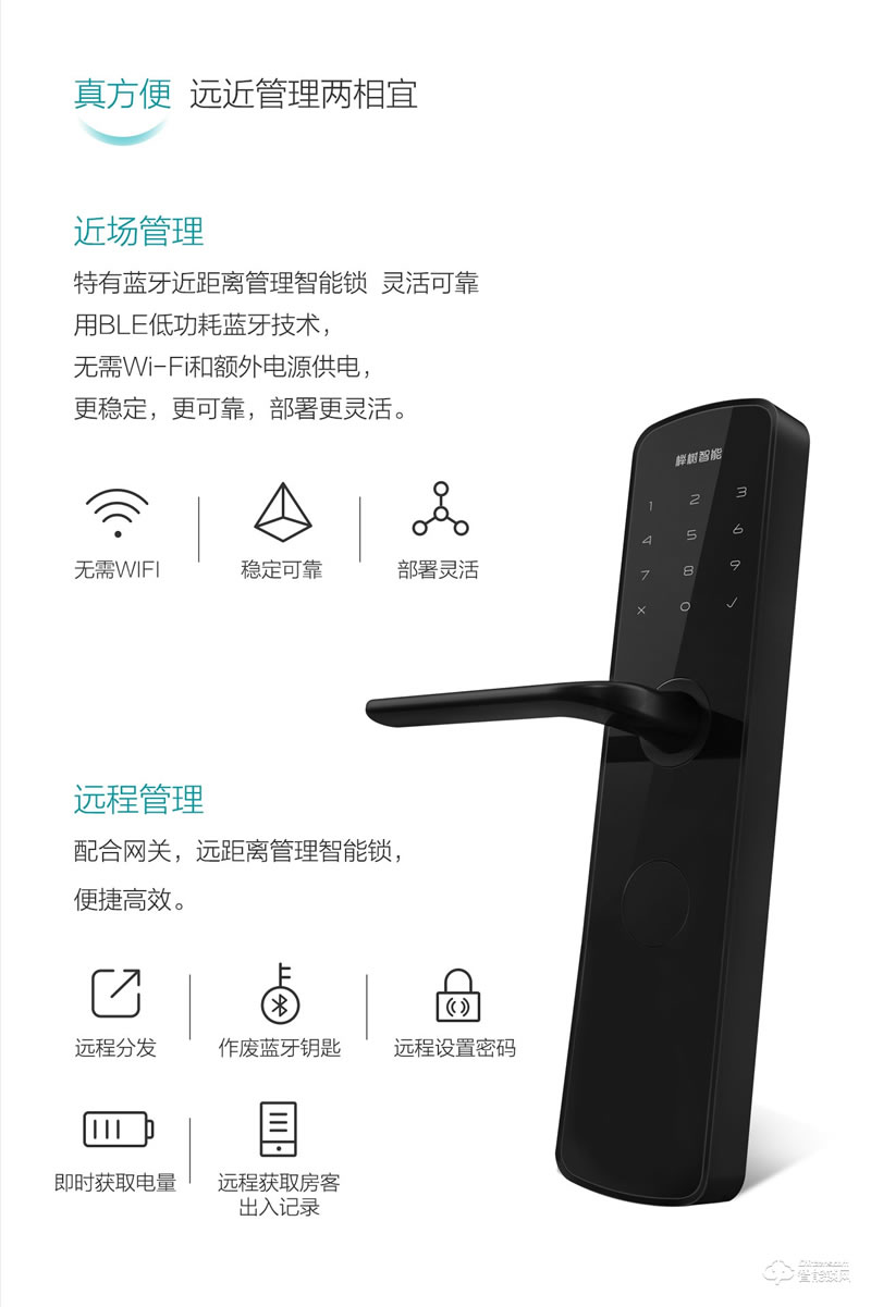 櫸樹智能鎖 Z-5家用防盜門智能電子鎖