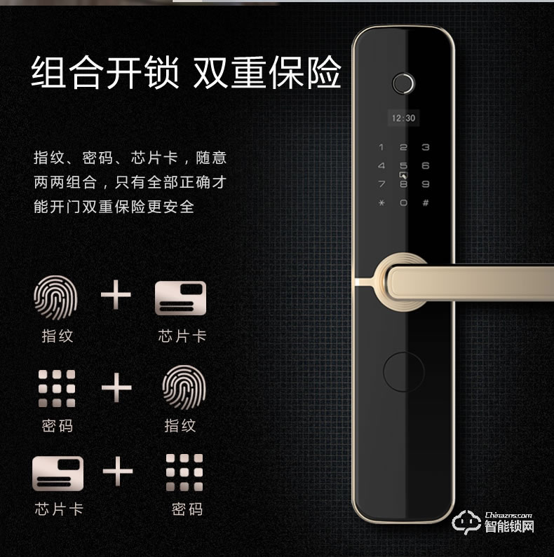 長虹智能鎖 B3家用防盜門鎖智能鎖密碼鎖