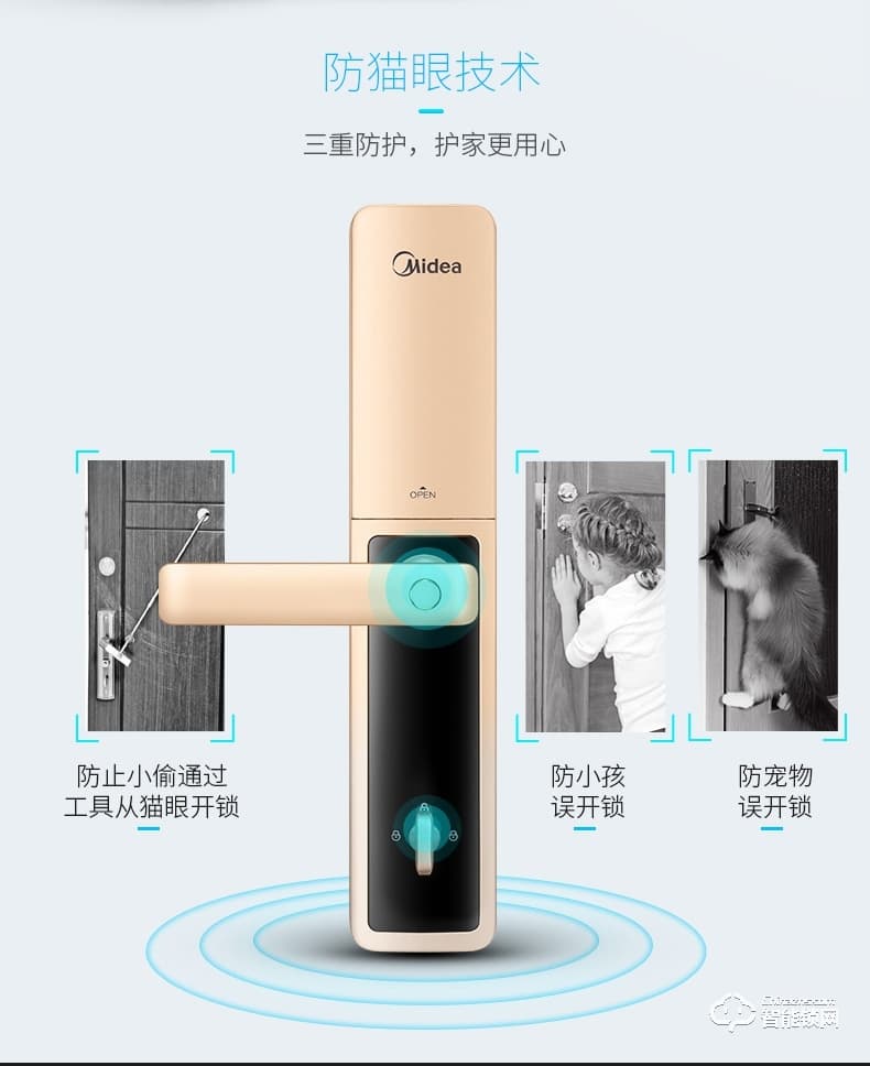 美的指紋鎖 瑞典FPC半導體電子鎖