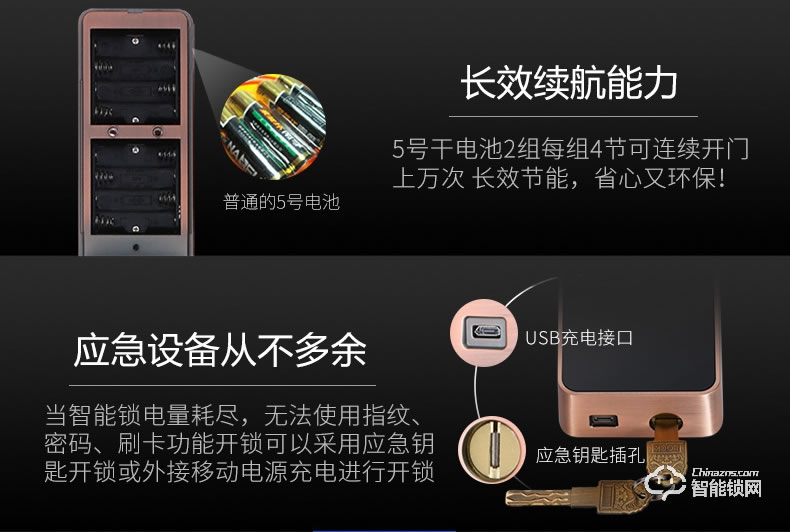 祖程智能鎖 智能指紋感應鎖