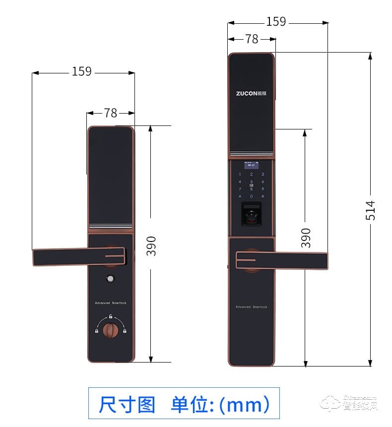 祖程智能鎖 智能指紋感應鎖