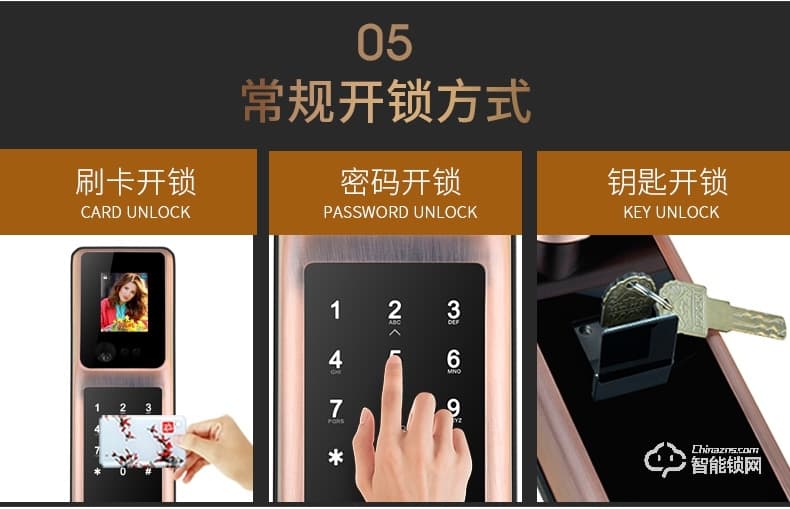 祖程智能鎖 感應鎖智能刷卡電子鎖