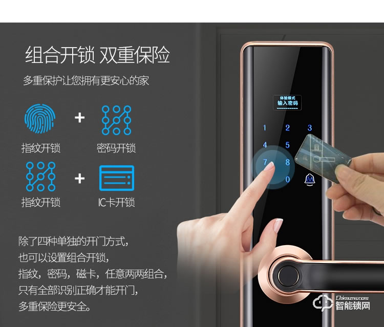 五優(yōu)家家指紋鎖 家用高檔防盜門鎖