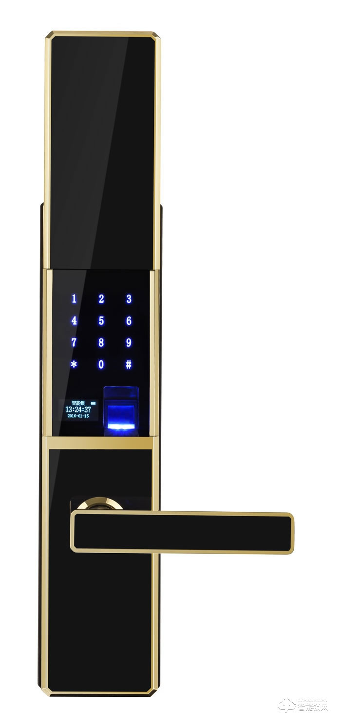 薩洛克智能鎖 滑蓋指紋密碼鎖