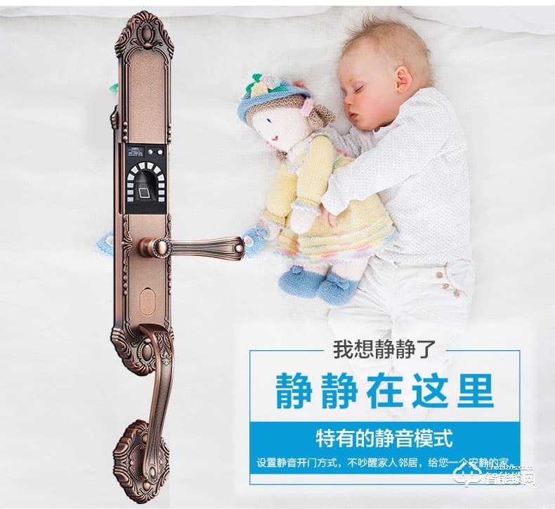 中霸智能鎖 B57指紋密碼鎖 別墅門防盜智能鎖