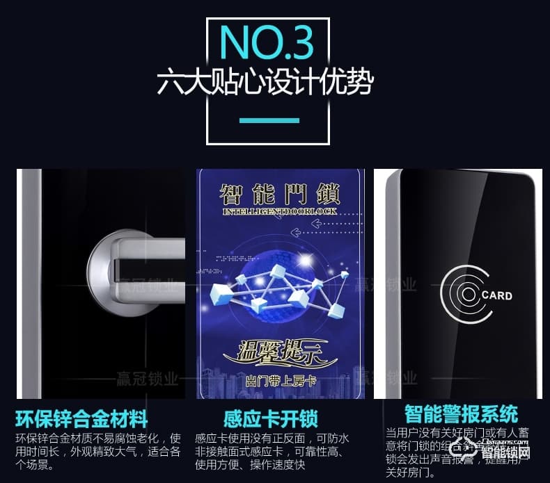 贏冠智能鎖 民宿日租房電子門鎖