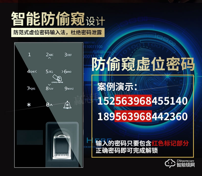 贏冠智能鎖 別墅大門銅門指紋鎖