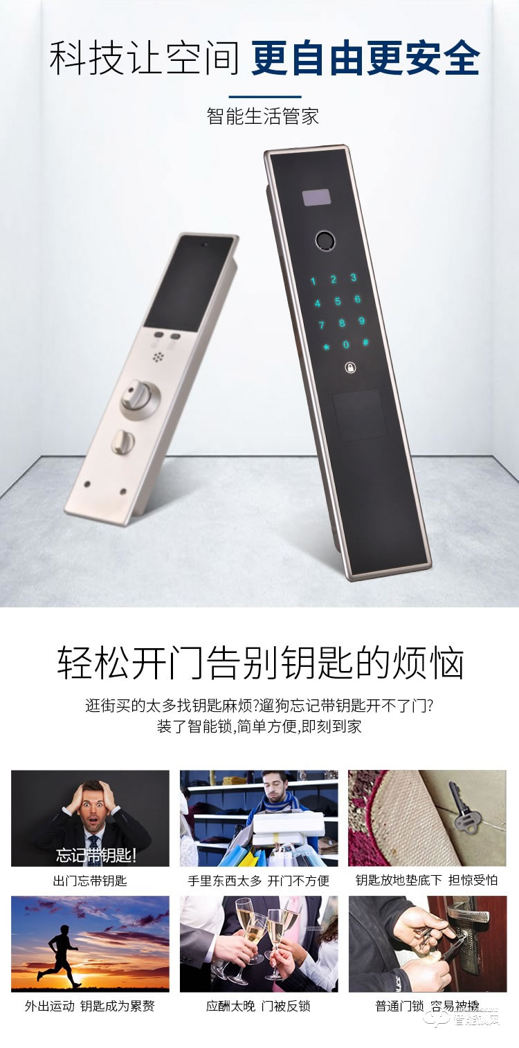 羅斯盾智能鎖 全自動防貓眼超B級鎖芯