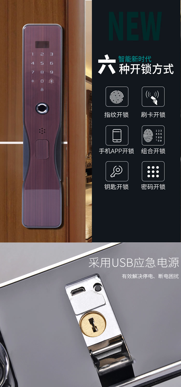 羅斯盾智能鎖 全自動多功能指紋鎖