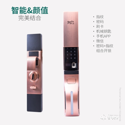 羅斯盾智鎖 自動滑蓋鋅合金電子指紋鎖