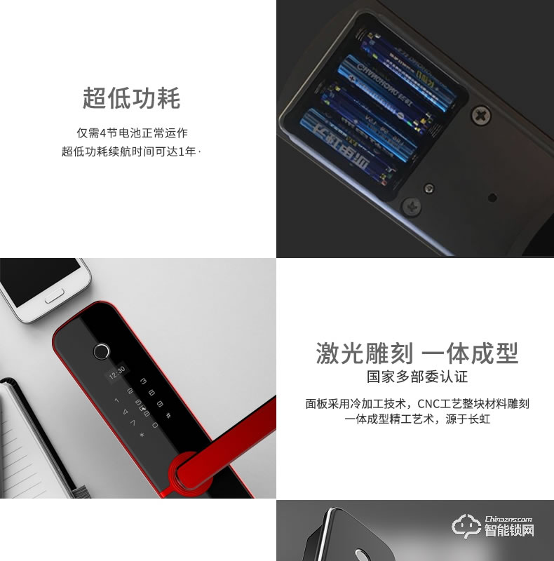 國民安全智能鎖 V3虛位密碼鎖家用指紋鎖