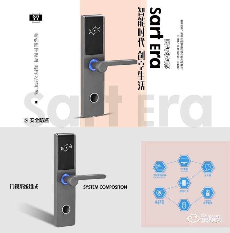 居頂指紋鎖 酒店鎖隱藏鎖孔賓館電子鎖