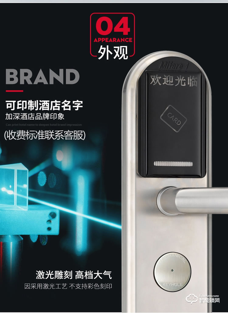 居頂指紋鎖 電子感應IC磁卡鎖