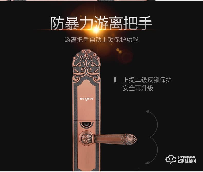 騰飛指紋鎖 歐式防盜門鎖智能密碼鎖