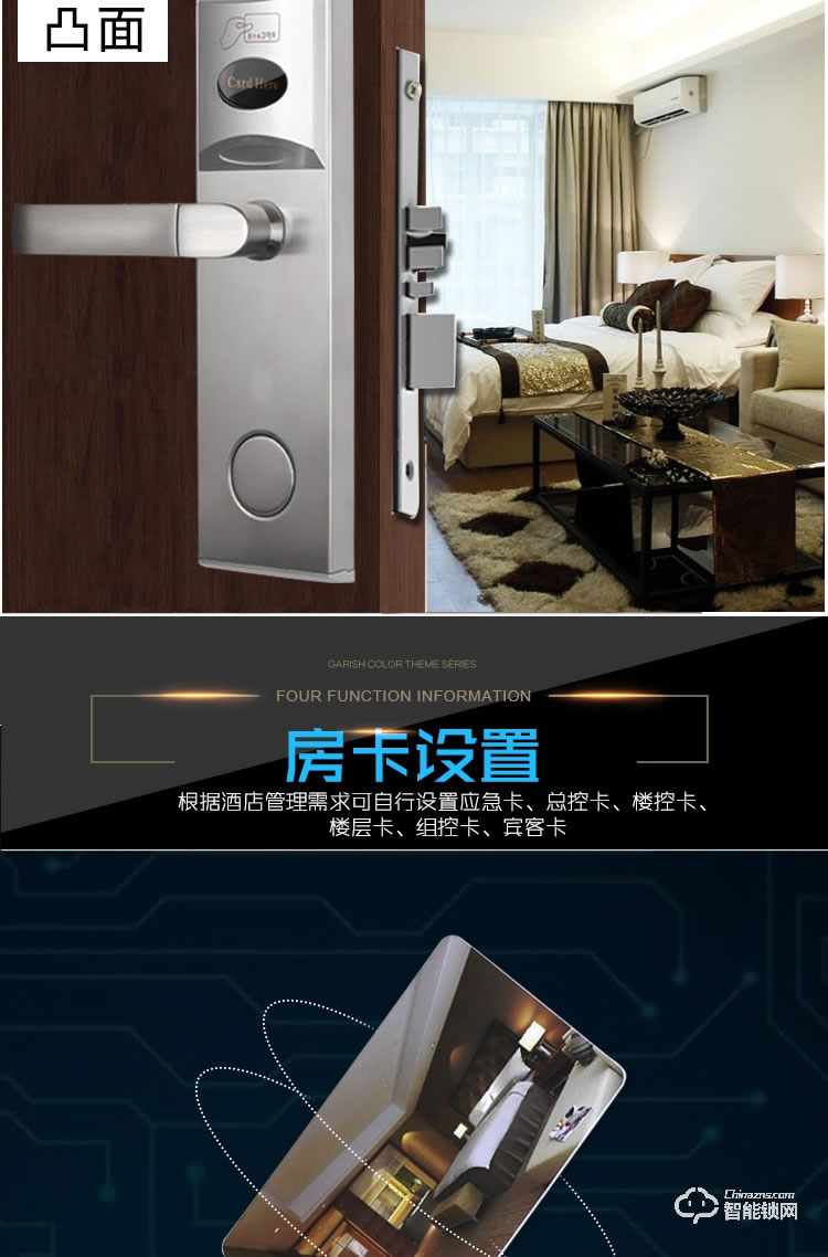 錦豫智能鎖 公寓賓館鎖磁卡智能刷卡門鎖