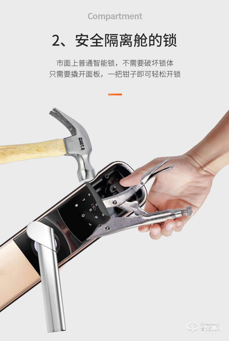 深麗安智能鎖 家用防盜門安防智能鎖