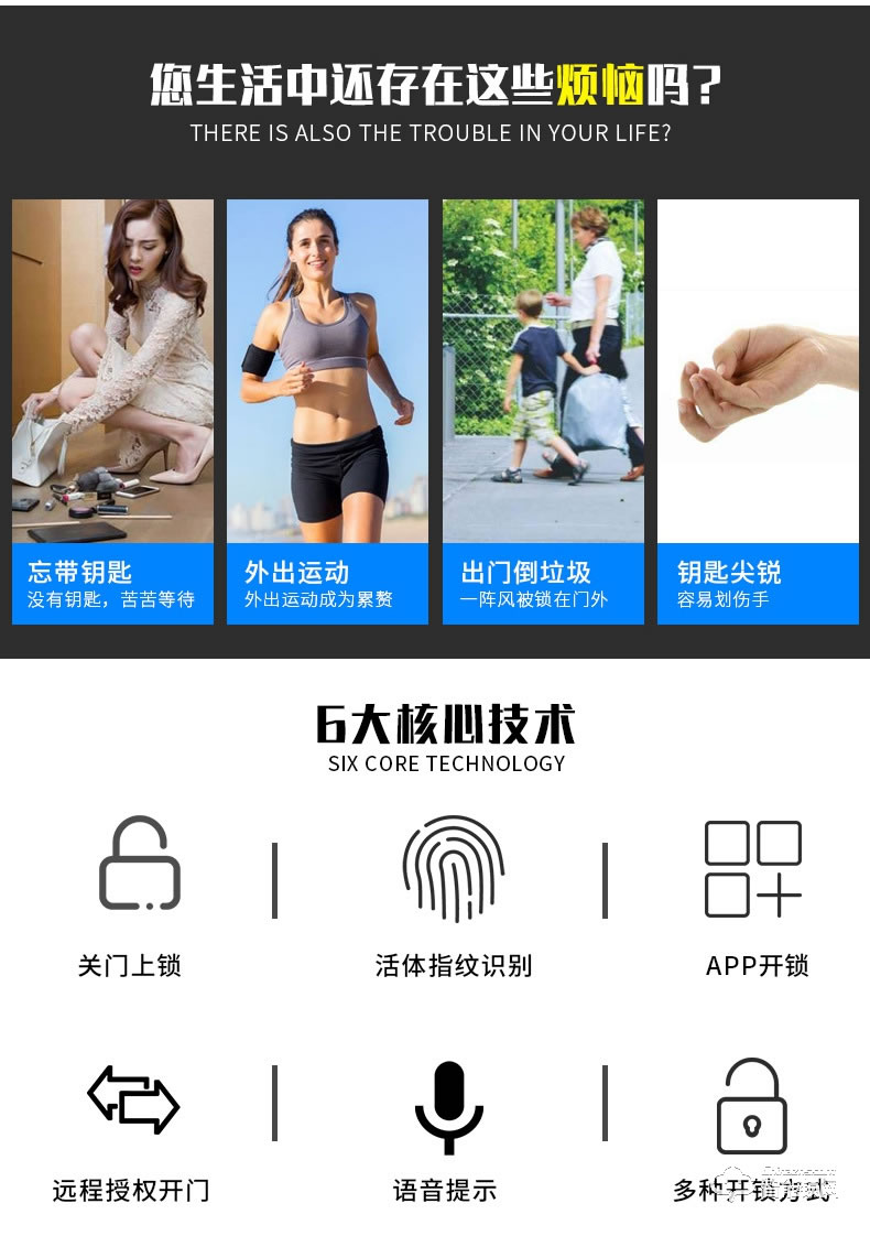 思瑪特智能鎖 光學指紋鎖聯網多功能電子鎖