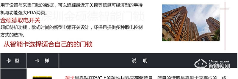 金碩德智能鎖 535ic卡感應門鎖