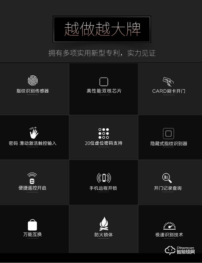 皇佳金指緣智能鎖 Z6203智能鎖指紋鎖