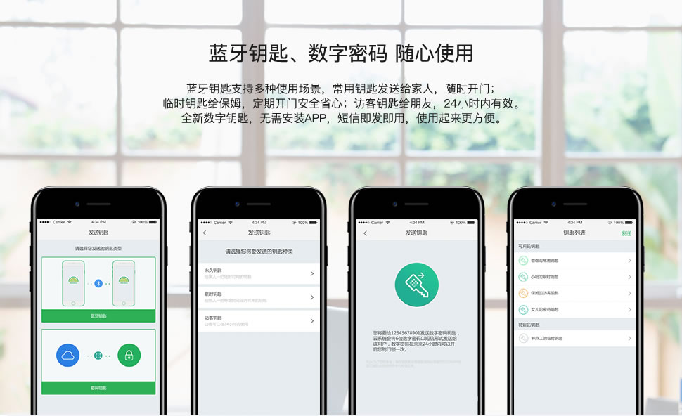 青檸智能鎖 MPro系列隱形家用防盜門密碼鎖
