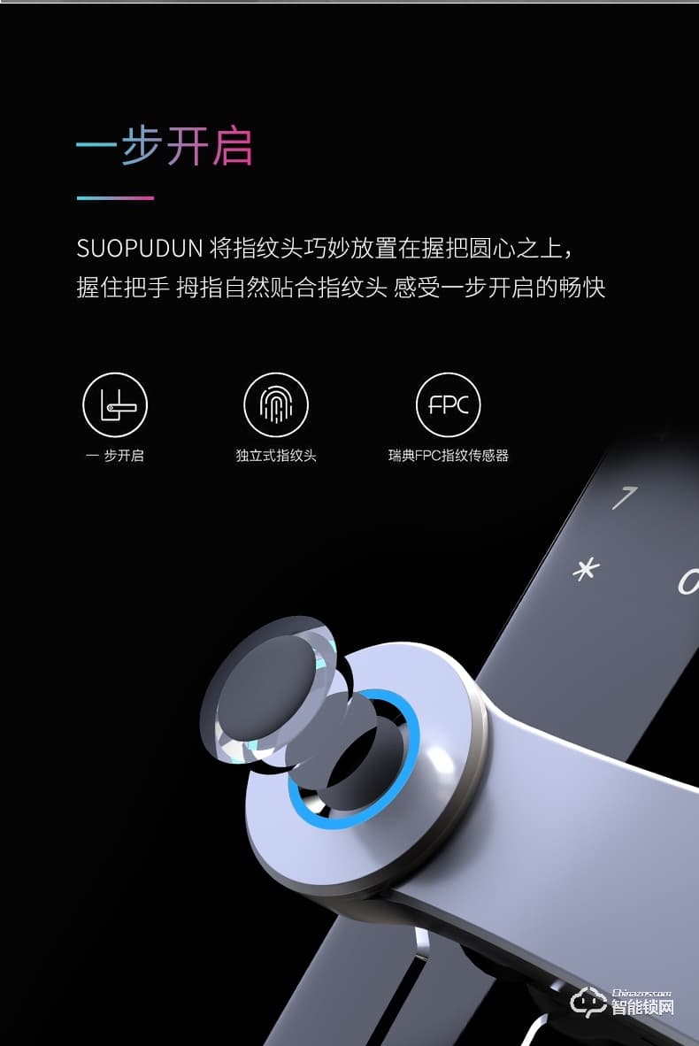 索普盾指紋鎖 S16密碼磁卡感應電子門禁鎖