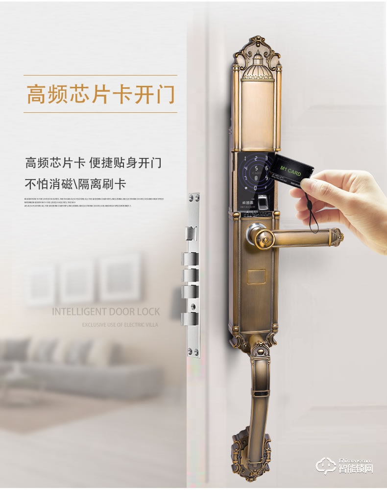 索普頓指紋鎖 S12別墅大門密碼磁卡感應智能鎖