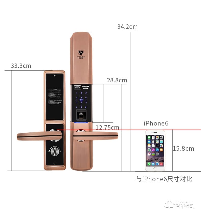 索普盾指紋鎖 S15防盜大門鎖密碼感應智能鎖