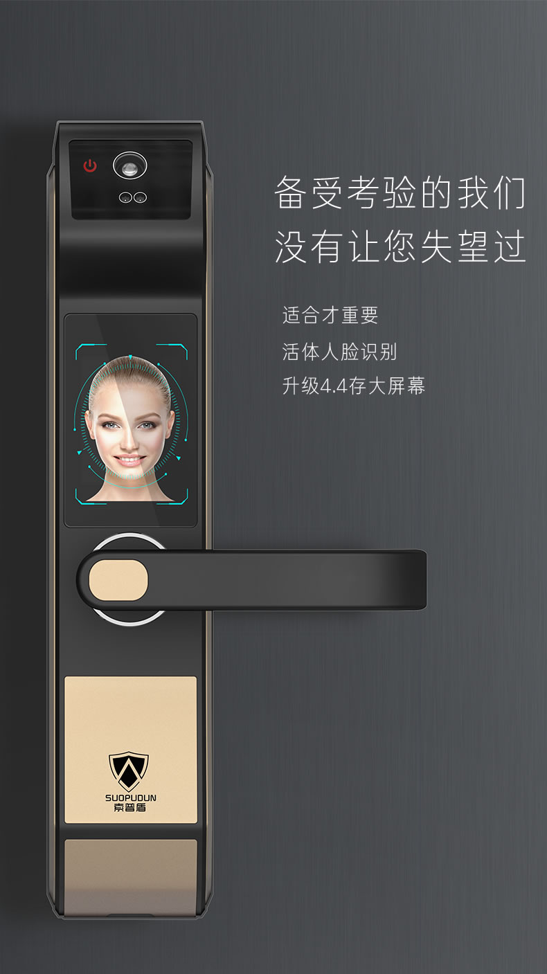 索普盾指紋鎖 S17人臉識別鎖家用防盜大門鎖