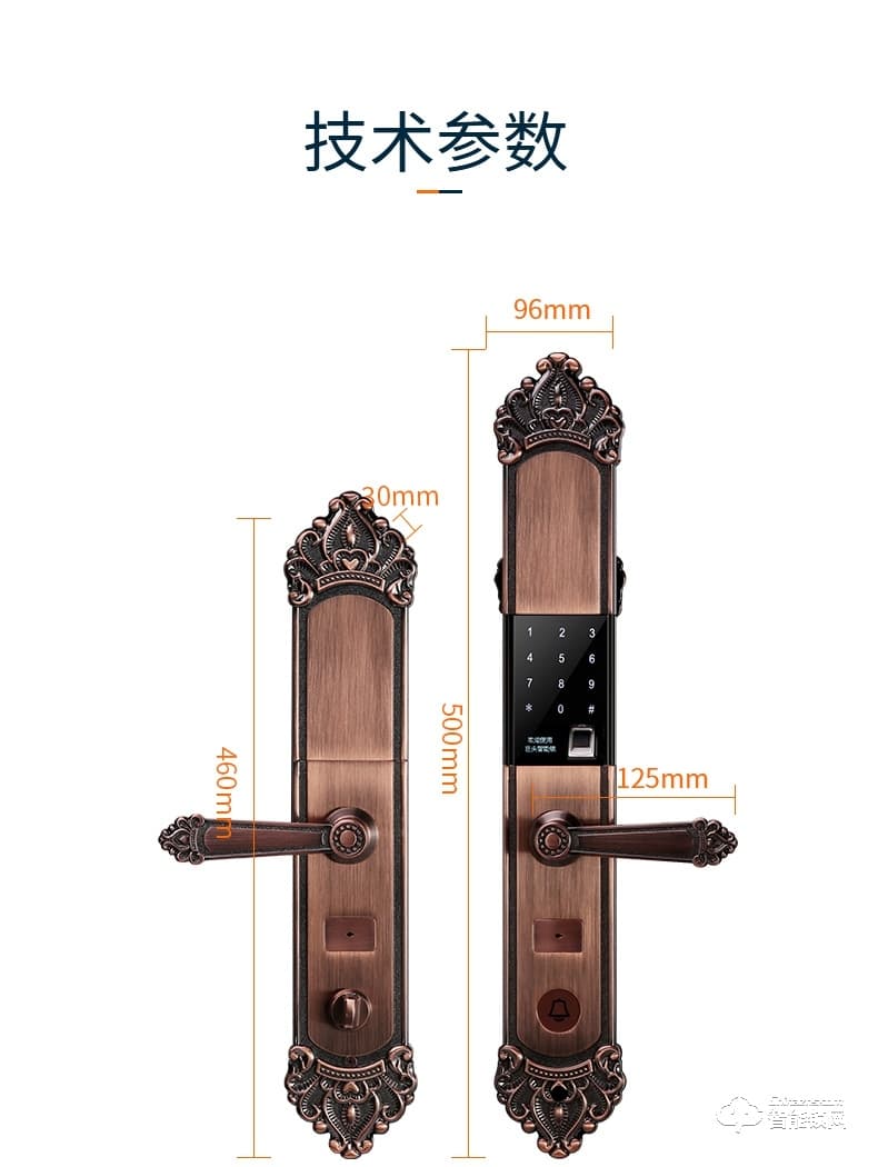 巨頭智能鎖 別墅大門復(fù)古智能門鎖