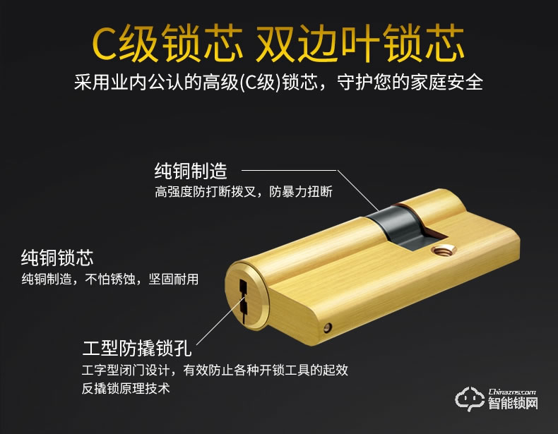 佳寶麗智能鎖 歐式智能家用防盜大門鎖