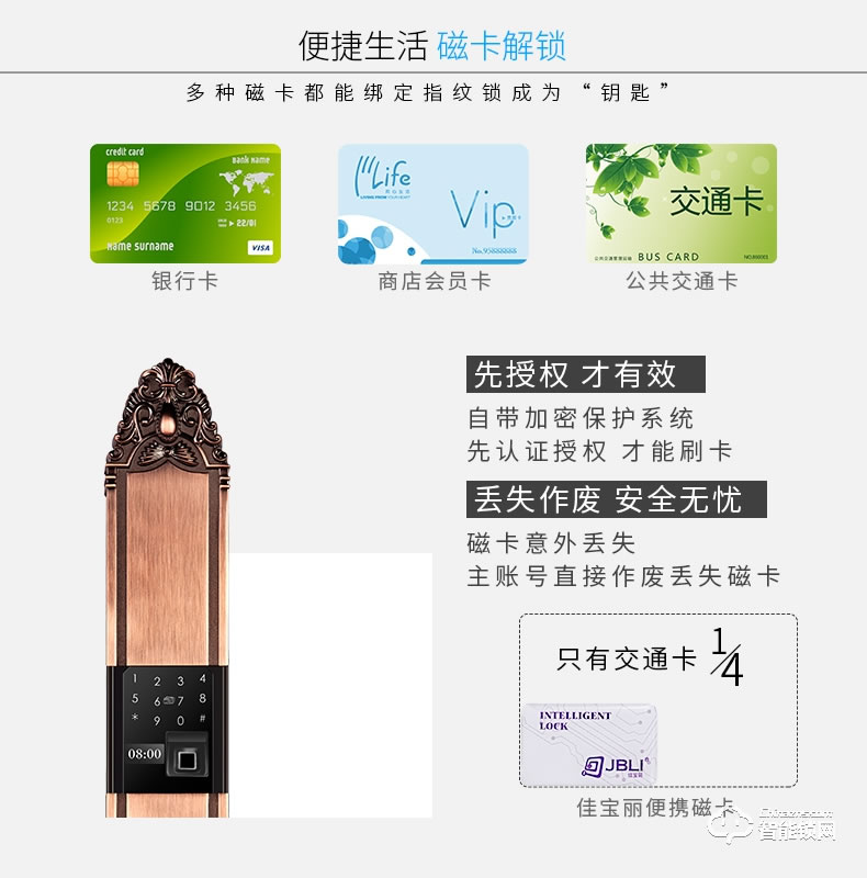 佳寶麗智能鎖 歐式別墅門鎖大門電子鎖