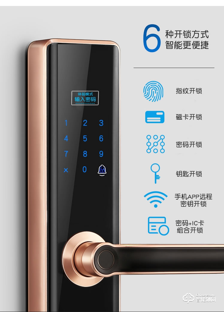 西摩智能鎖 直板指紋密碼家用指紋鎖