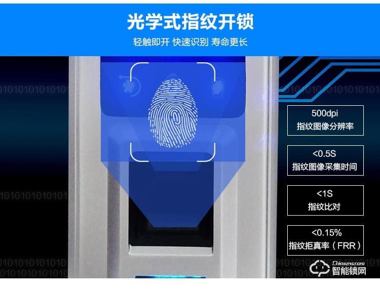 百蒙智能鎖 辦公室玻璃門指紋鎖