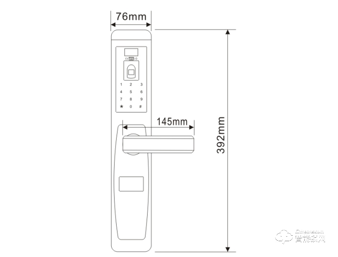 鐵將軍智能鎖 T6-1指紋密碼智能鎖