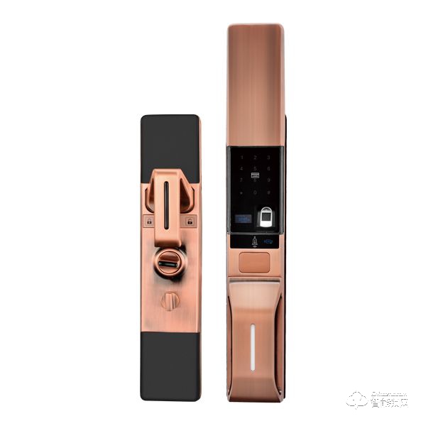 衛安指紋鎖 8805 紅古銅 智能滑蓋指紋密碼鎖