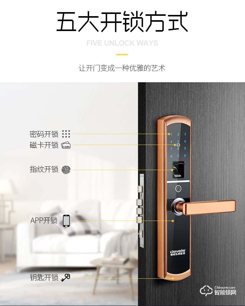 迪威樂智能鎖 D2家用防盜門鎖通用型電子鎖