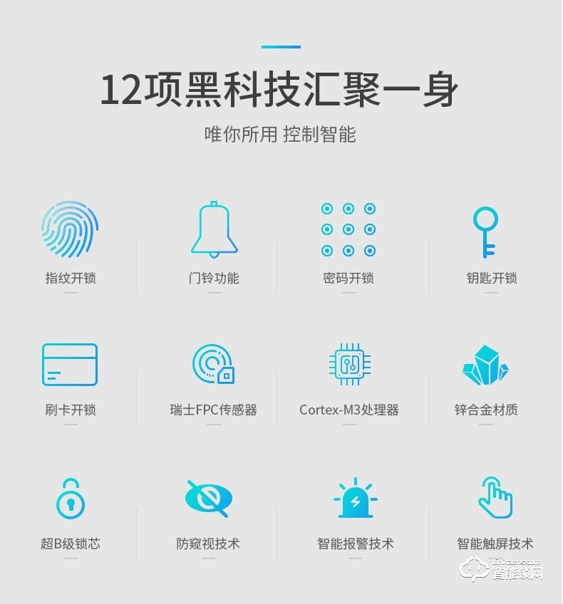 卡迪龍智能鎖 防盜門自動(dòng)滑蓋密碼智能鎖