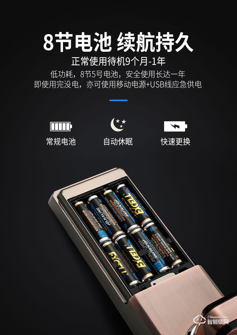 卡迪龍智能鎖 防盜門自動(dòng)滑蓋密碼智能鎖