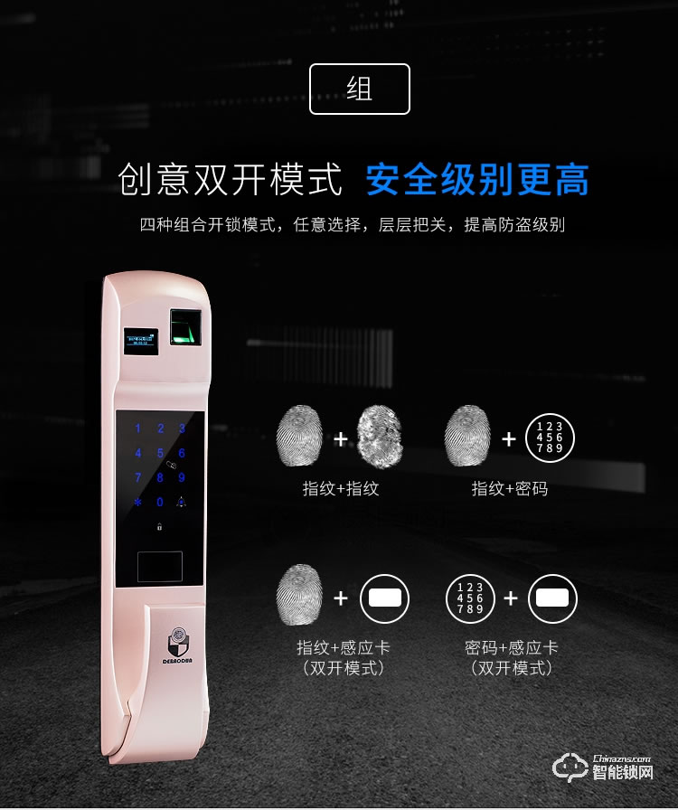德堡盾指紋鎖 DH775全自動指紋鎖密碼鎖