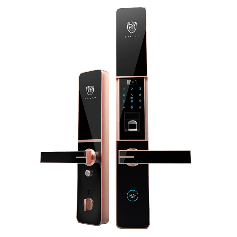 威將士智能鎖 V4滑蓋指紋鎖家用防盜門智能鎖