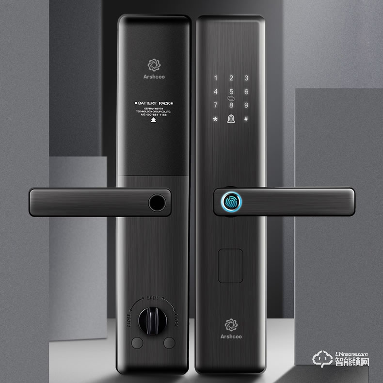 雅仕格智能鎖  P12真插芯指紋鎖