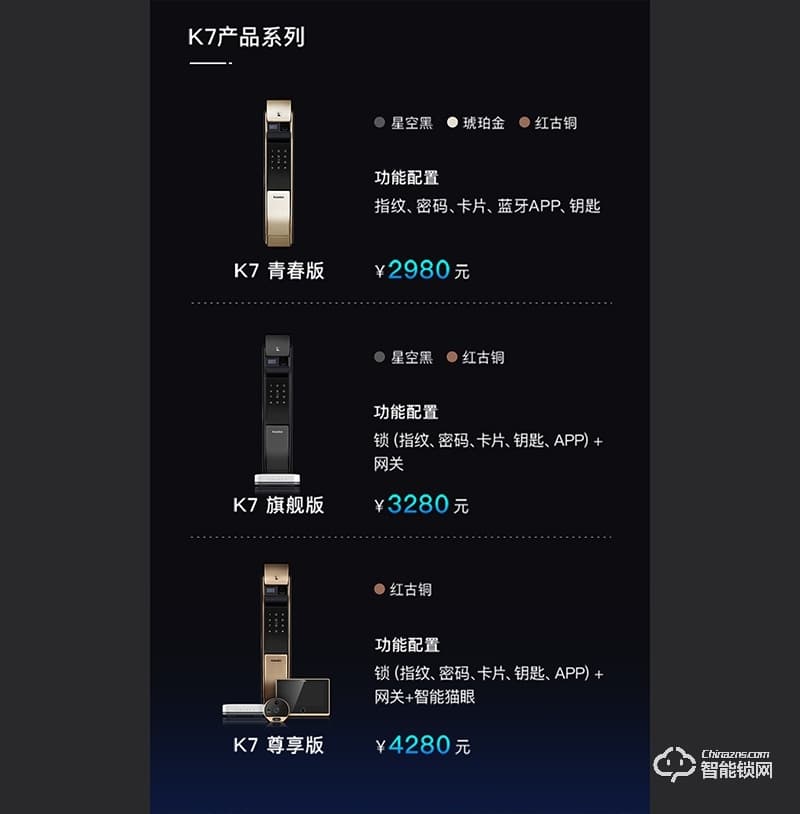凱迪仕智能鎖 K7升級(jí)版推拉式云智能鎖