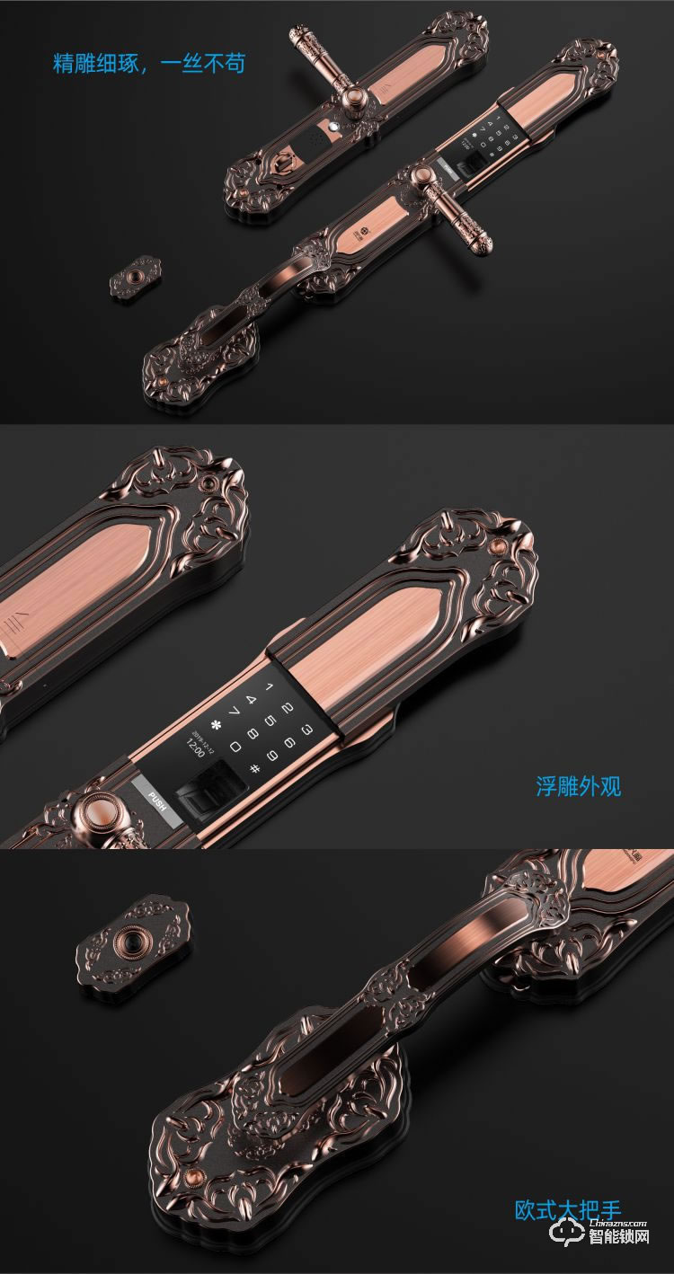 鴻興福智能鎖 D18豪華別墅智能指紋鎖