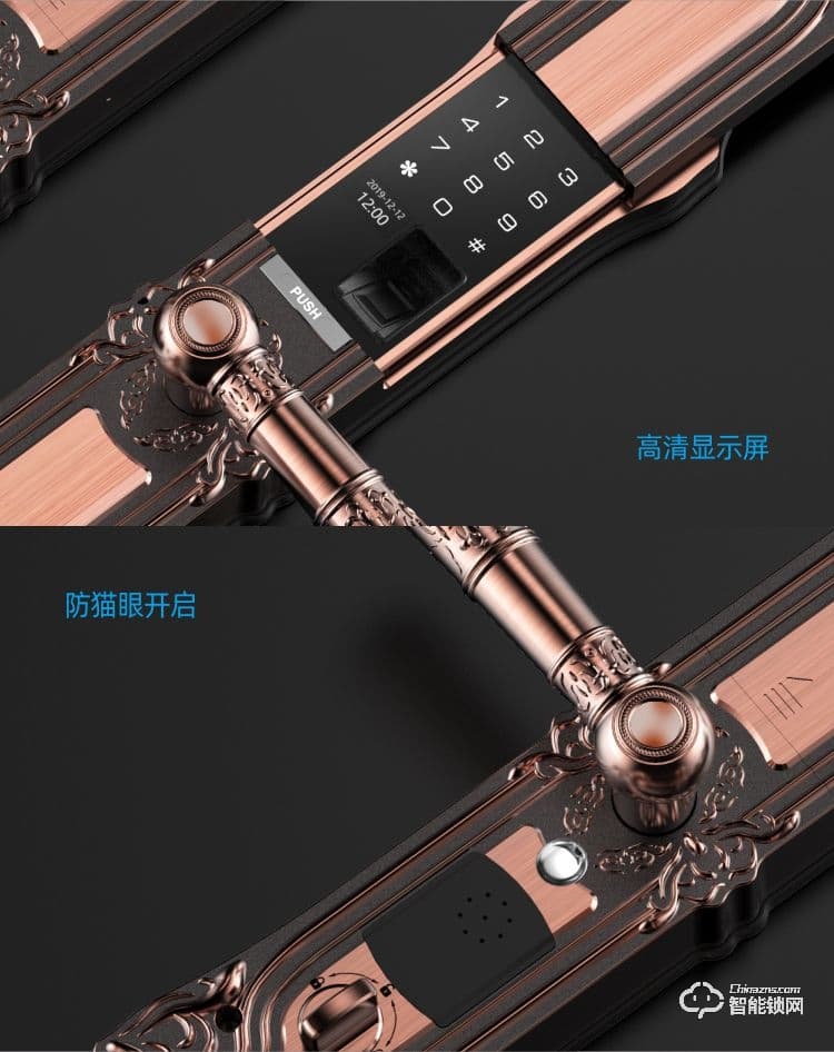 鴻興福智能鎖 D18豪華別墅智能指紋鎖