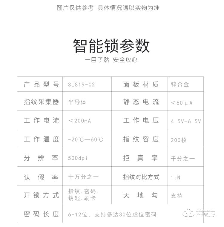 復旦申花智能鎖 C2家用防盜門電子密碼鎖