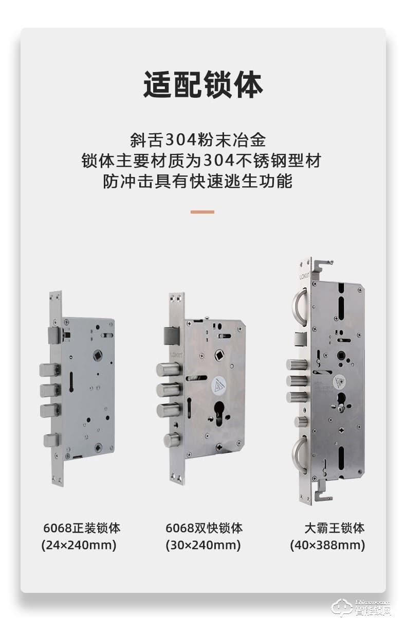 樂肯智能鎖 6613入戶指紋鎖智能門鎖電子鎖