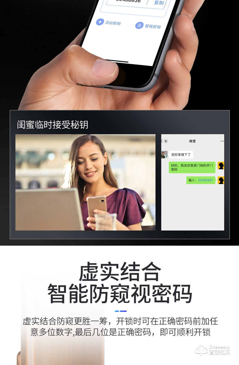 天防智能鎖  K6滑蓋指紋密碼感應鎖